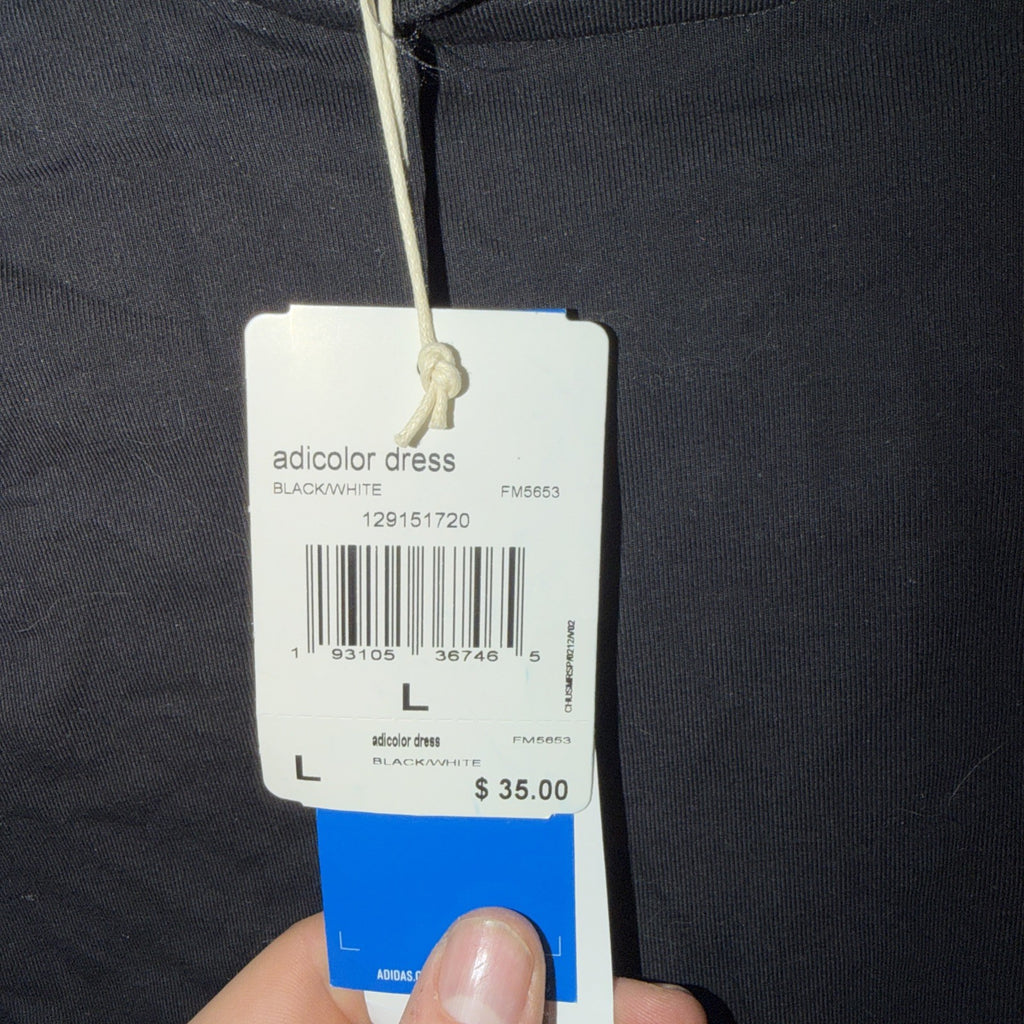 Adicolor Adidas Originals Dress Black White L FM5653 Trefoil 0178-0179