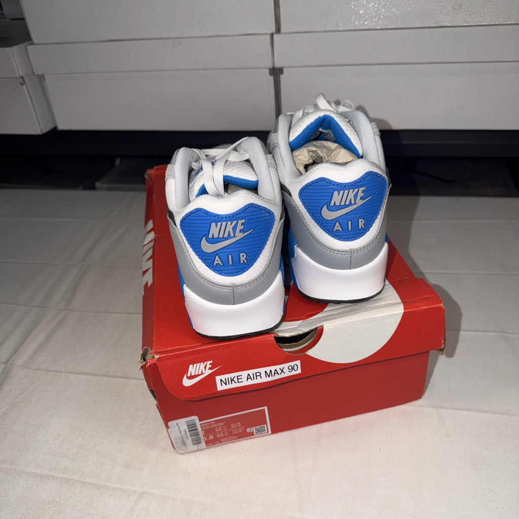 Nike Air Max 90 Size 12 White/Photo Blue/Pure Platinum/Black FN6958-102