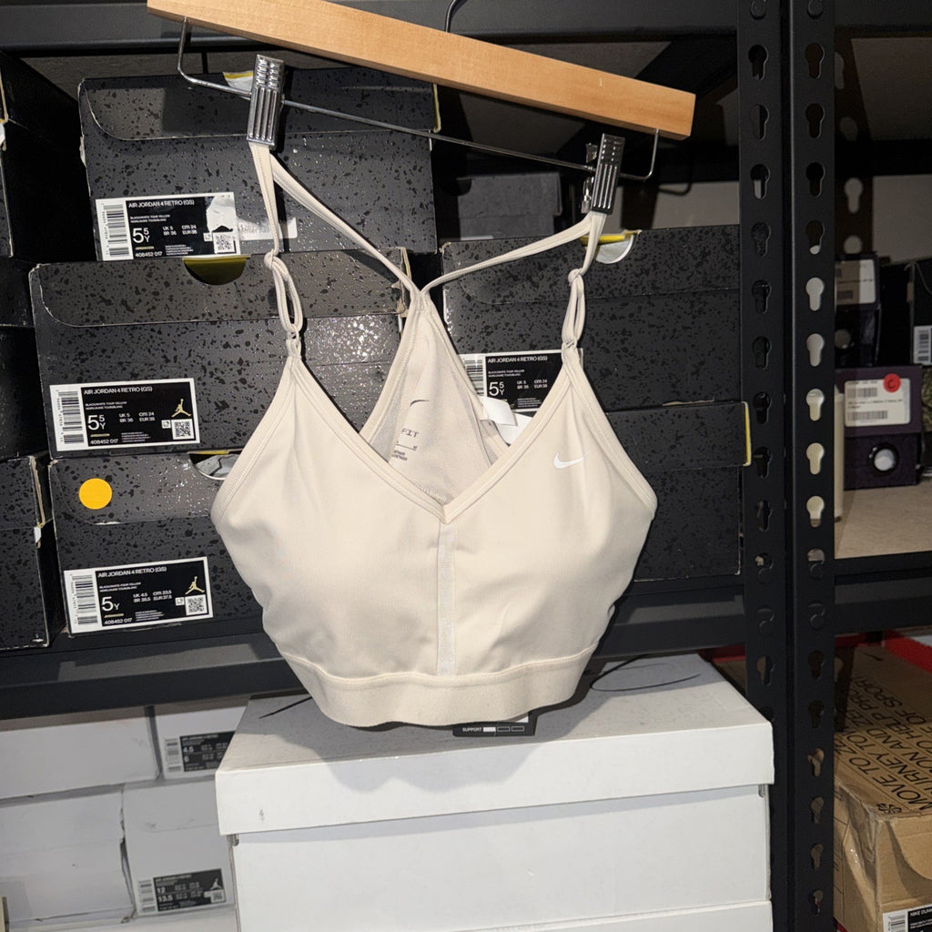 NIKE INDY V NECK WOMENS DRI-FIT LIGHT PADDED SPORTS TRAINING BRA SZ Medium 0266