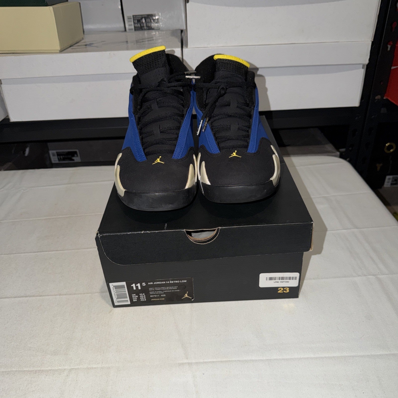 Size 11.5 - Air Jordan 14 Retro 2015 Low Laney