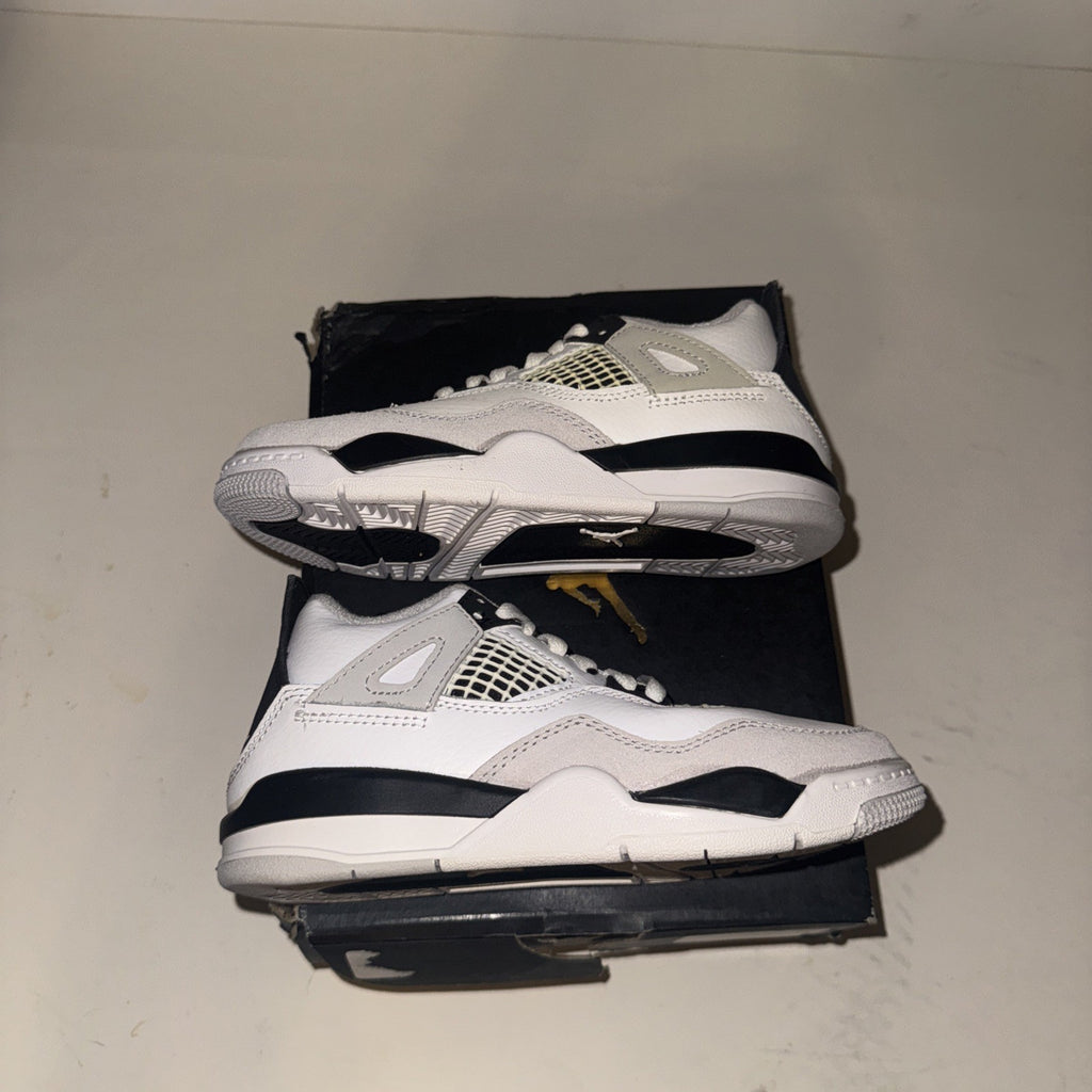 12C Jordan 4 Retro (PS) "Military Black" Shoes Black-White BQ7669-111