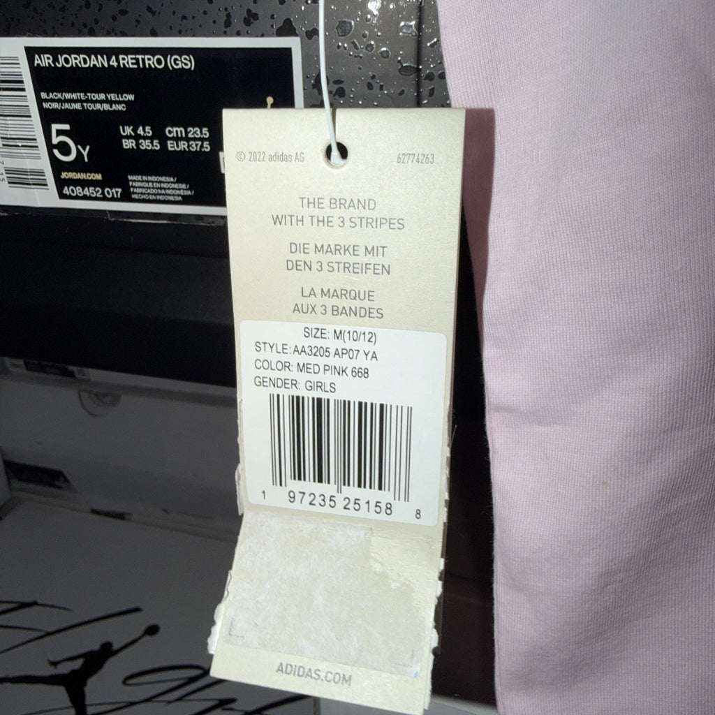 Girls Medium Pink T-Shirt M (10/12) Adidas Regular Fit NWT 0103-0105 & 0288