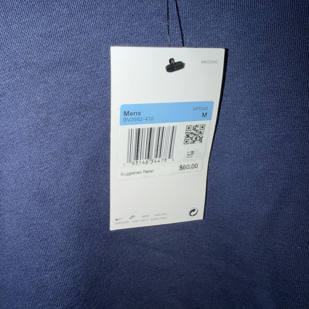 NIKE  Club Fleece Mens Crewneck Sweatshirt BV2662-410 M NAVY 0007-0009