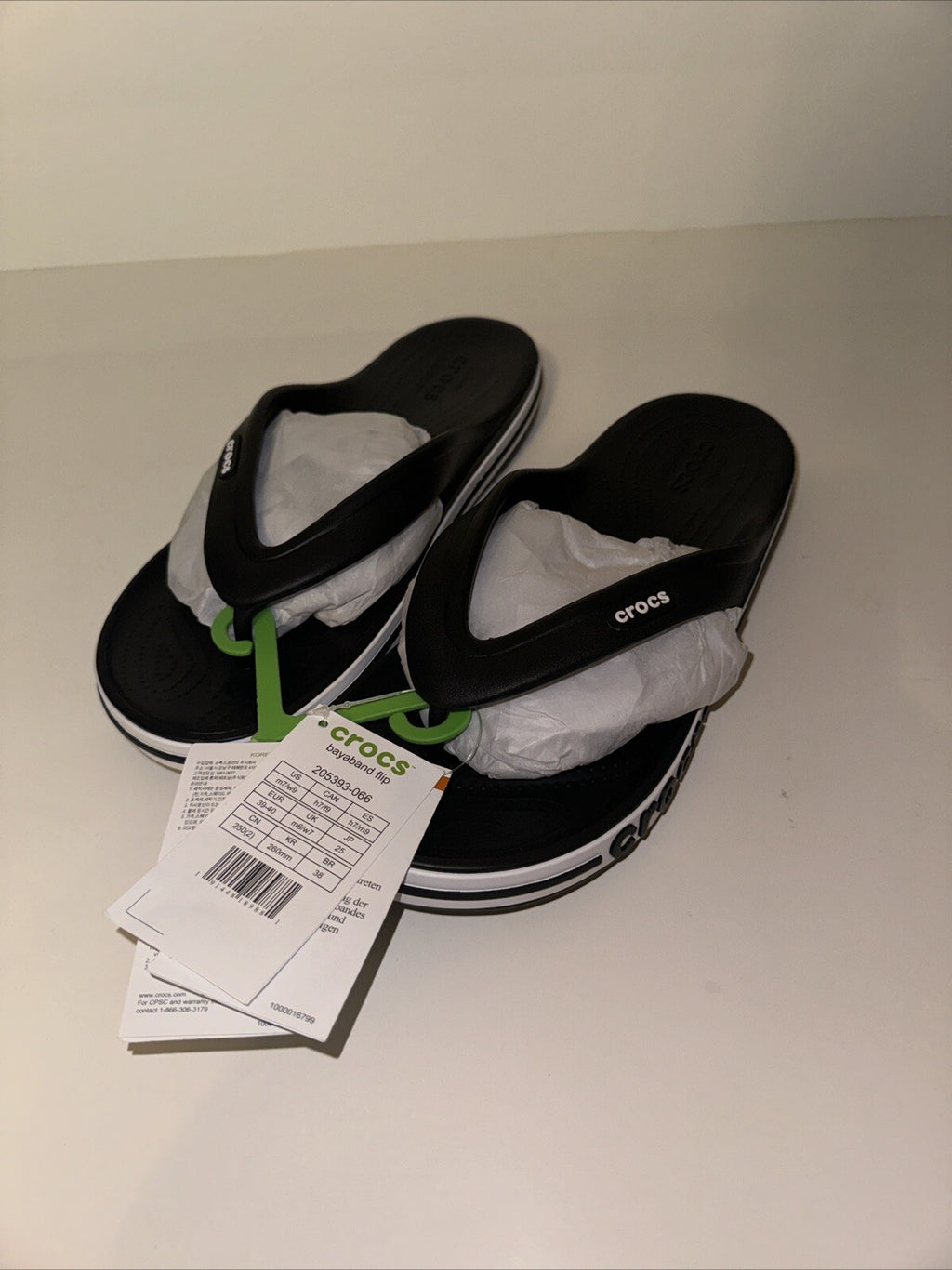 Size 7M/9W Crocs Men's and Women's Sandals Bayaband Flip Flops Waterproof Shoes