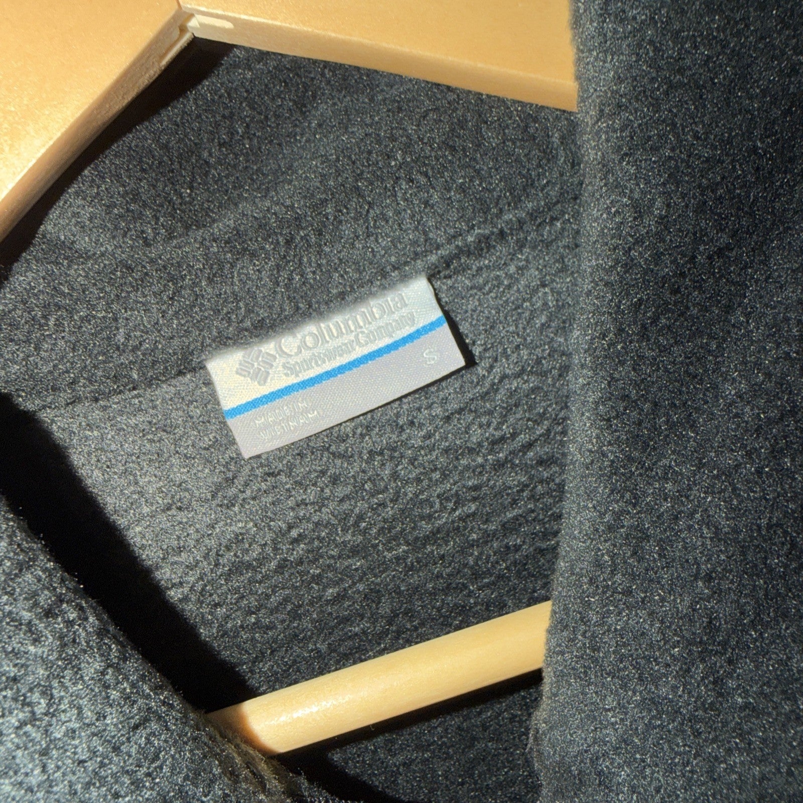 *NEW* Columbia Black Benton Springs Full Zip Jacket Cozy Fall Winter, Small 0095