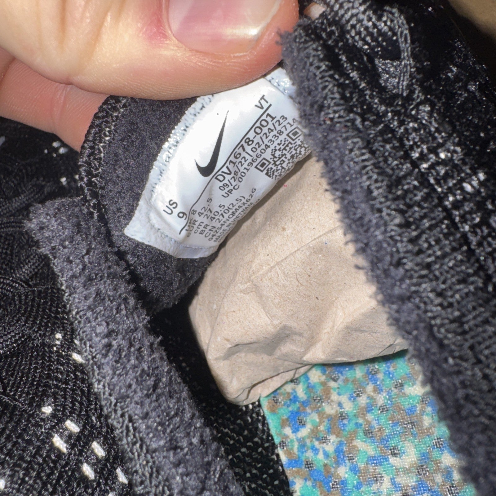 Nike Air VaporMax 2023 Men's Sneakers Black/White, Flyknit, DV1678 001 Size 9