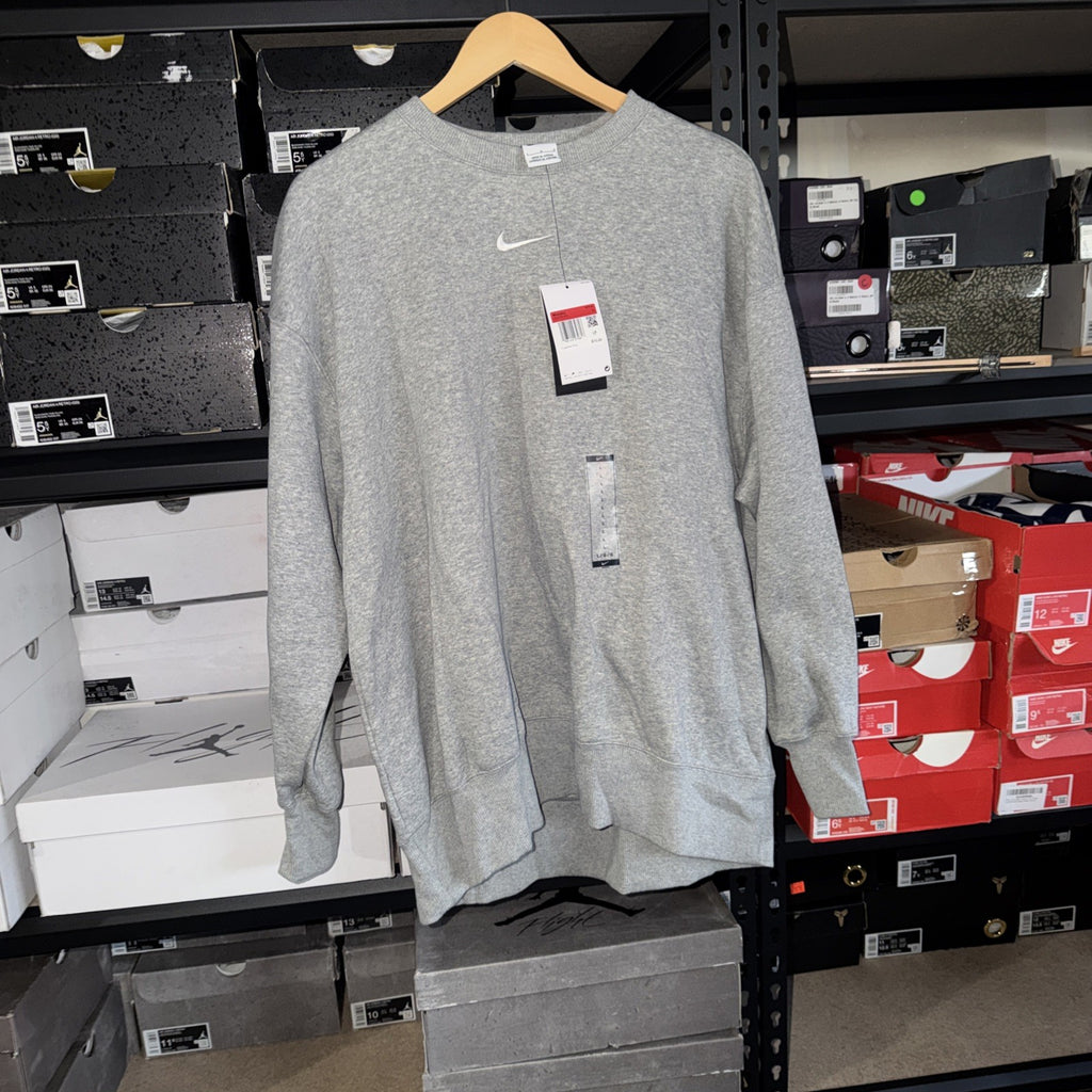 Nike Grey Sweatshirt Center Logo Size Large, Super Oversized, 0141-0142