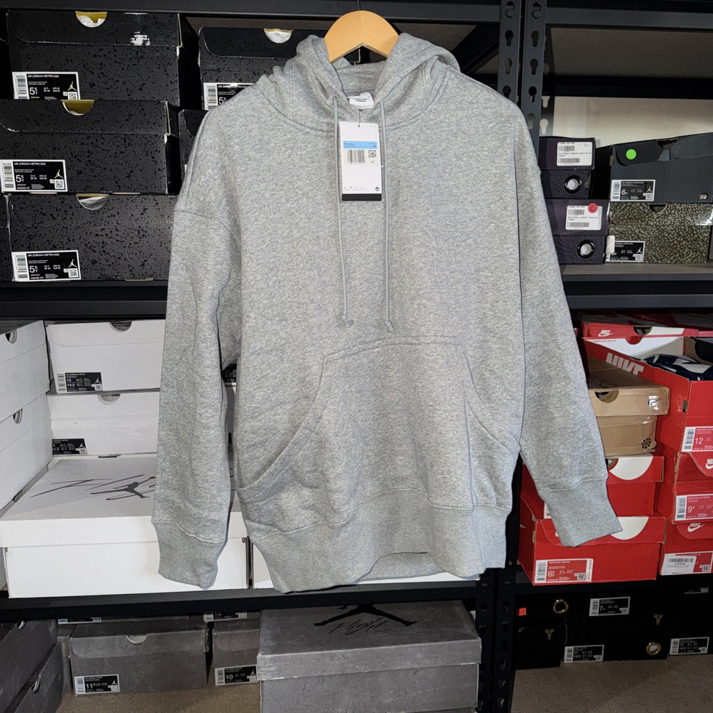 Nike Sportswear Gray Fleece Womens Oversized Pullover Hoodie Size Med 0131