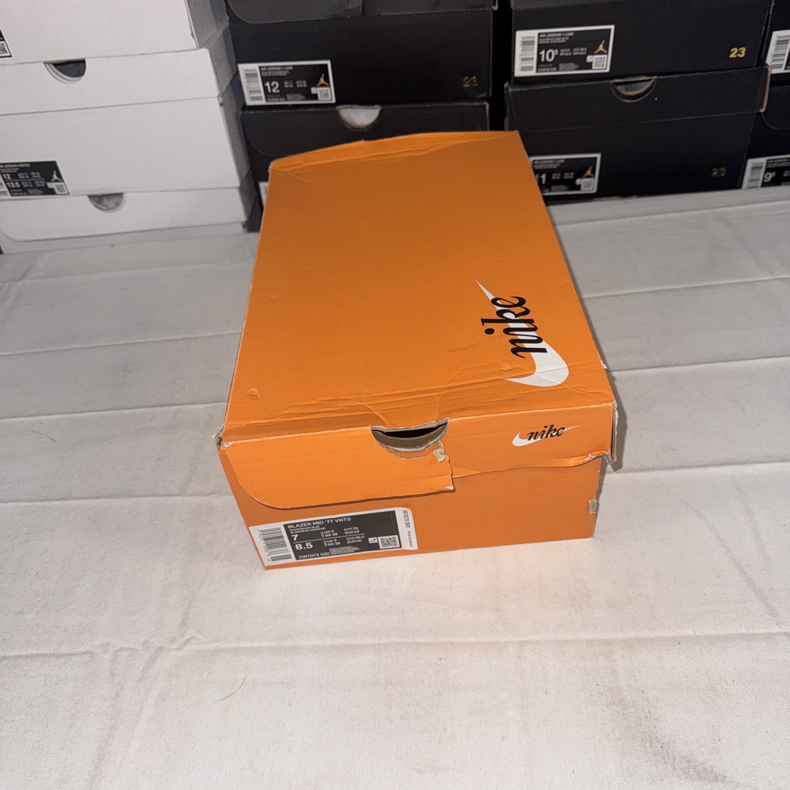 Nike Blazer Mid 77 Men's Sneakers Red/Blue Snakeskin Swoosh Size 7 CW7073-100