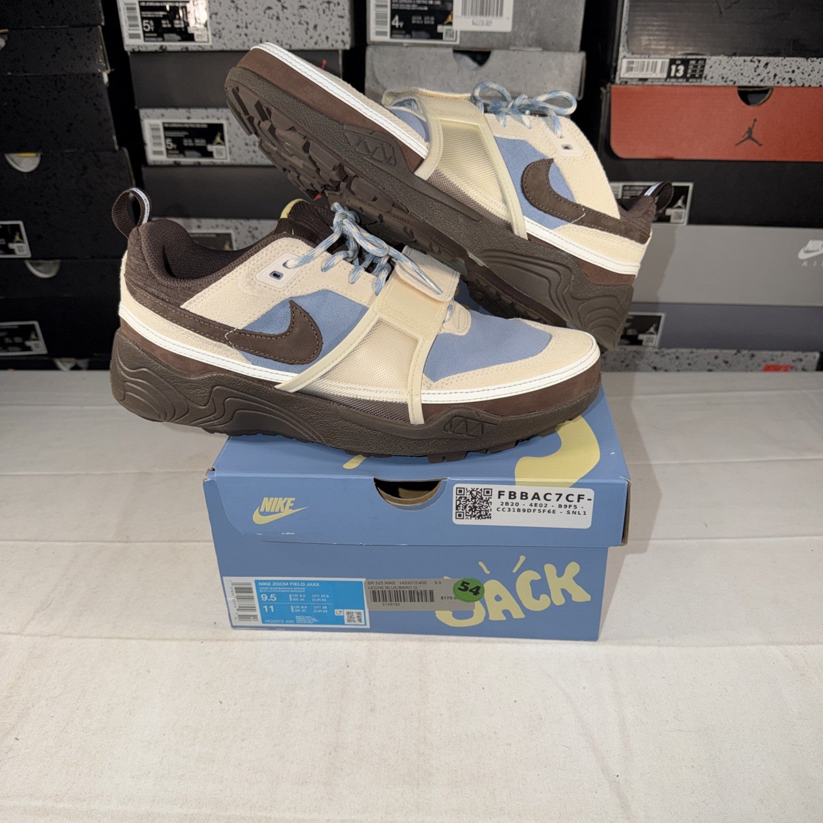Travis Scott x Zoom Field Jaxx HQ3072-400 Size 9.5M