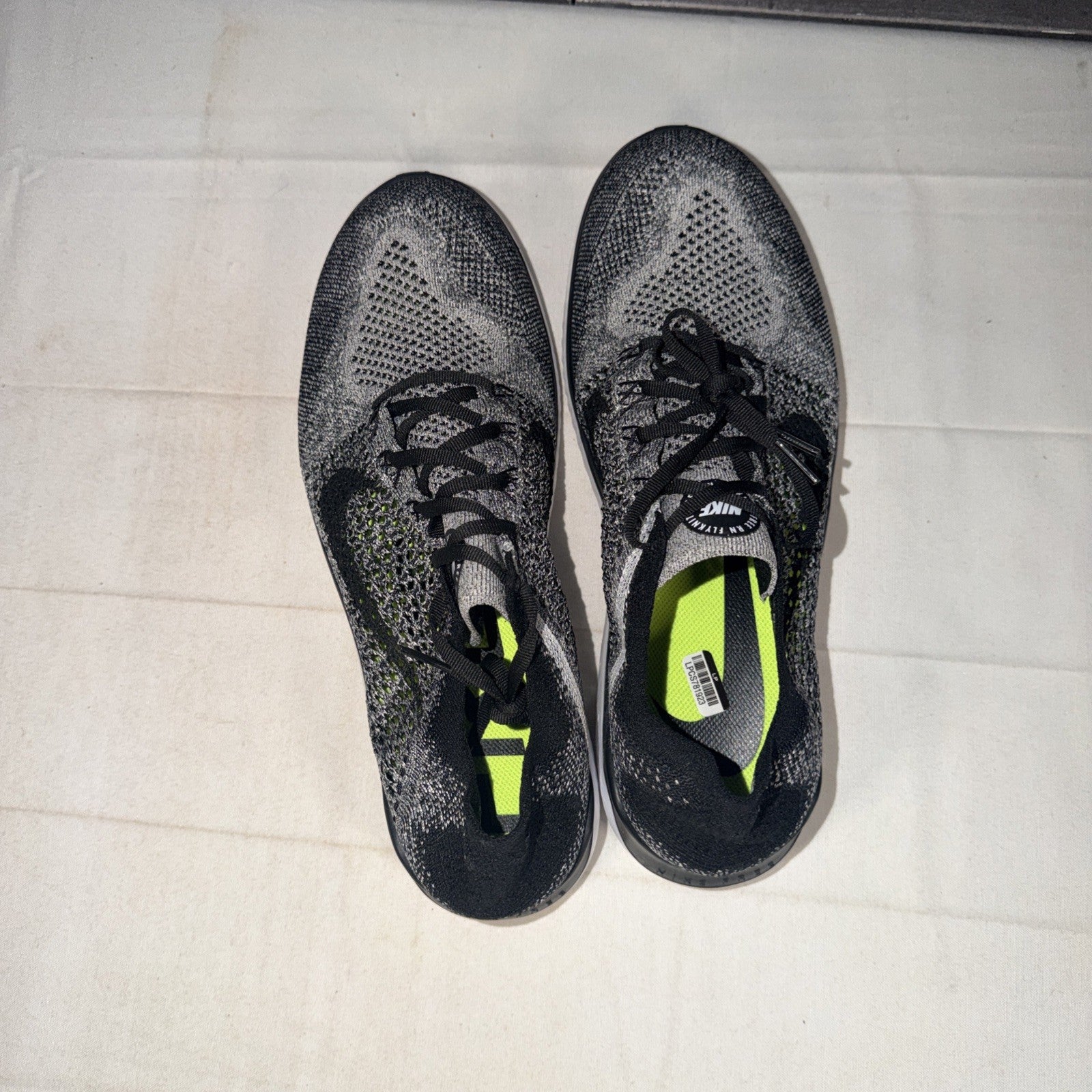 Nike Free RN Flyknit 2018 White Black 942838-101 Size 13