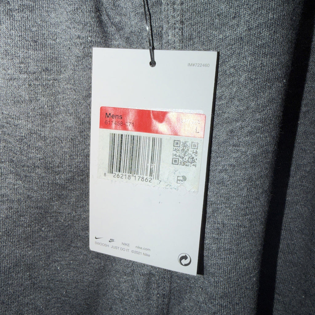 Nike Men's Sweatpants Gray Fleece Joggers Size Large L Athletic Wide Leg 0088