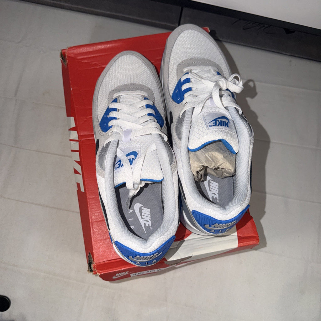 Nike Air Max 90 Size 12 White/Photo Blue/Pure Platinum/Black FN6958-102
