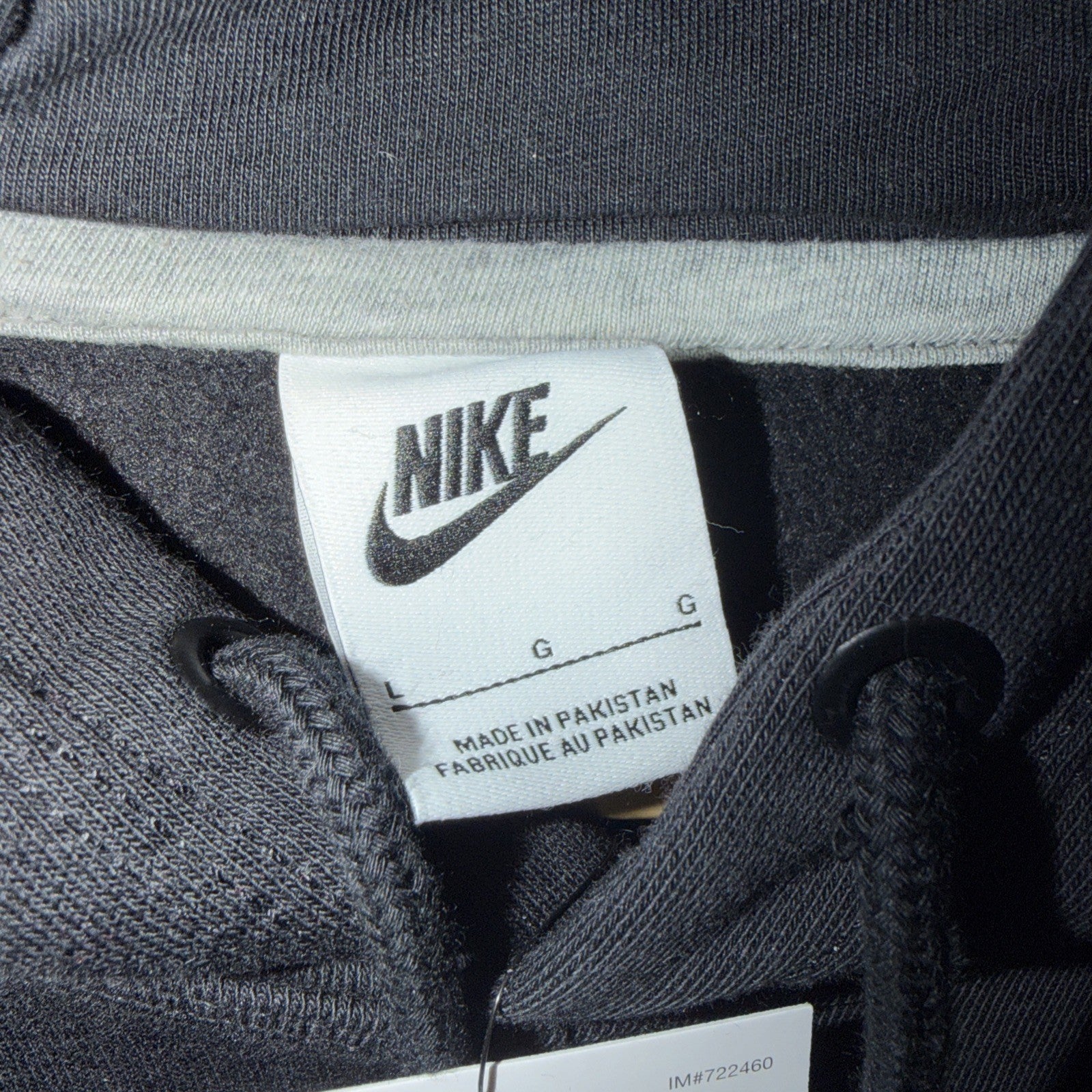 Nike Sportswear Club Fleece Pullover Hoodie Men's Large Black 0054-0055  NWT