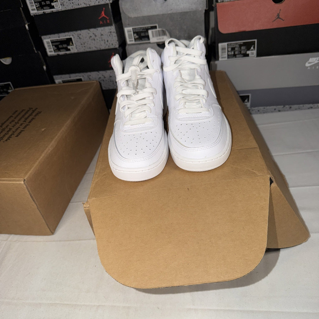 Nike Court Vision Mid Triple White Size 8 cd5536 100