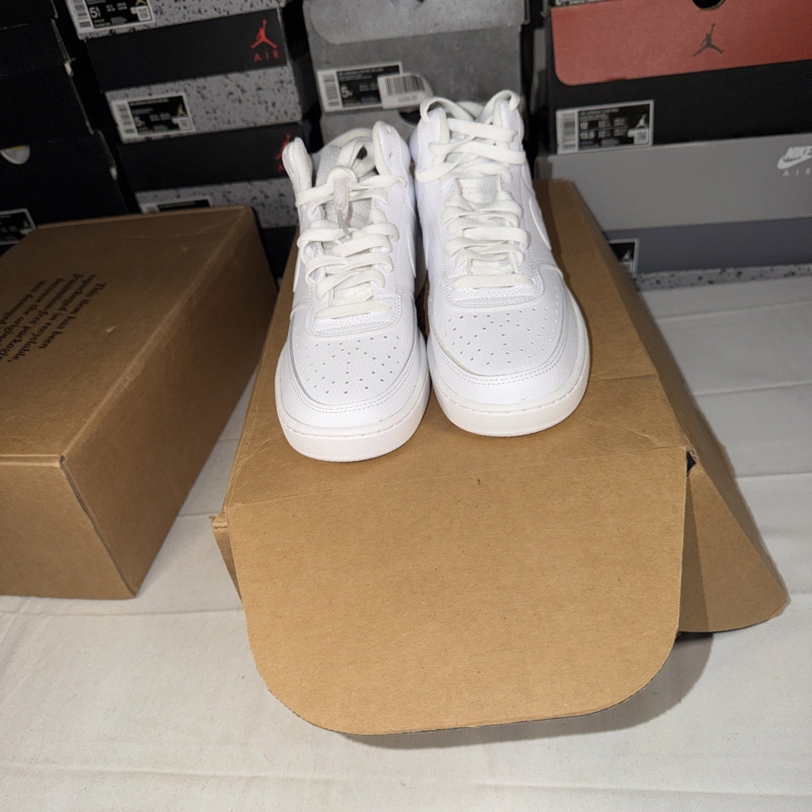 Nike Court Vision Mid Triple White Size 8 cd5536 100