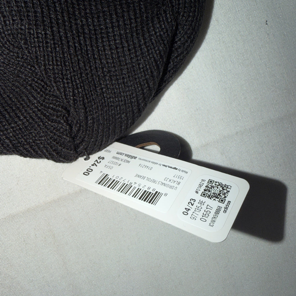 Adidas Originals Beanie Trefoil CUFFED KNIT Hat MEN Black NEW 0227-0235