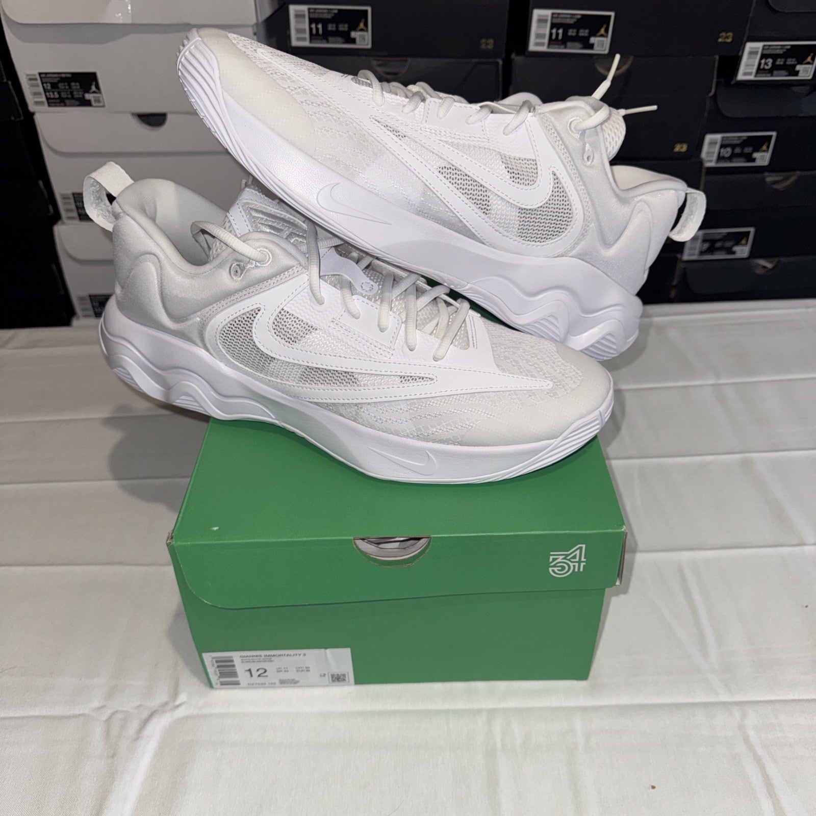 Nike Giannis Immortality 3 Men's Sneakers White, Size 12, DZ7533-102