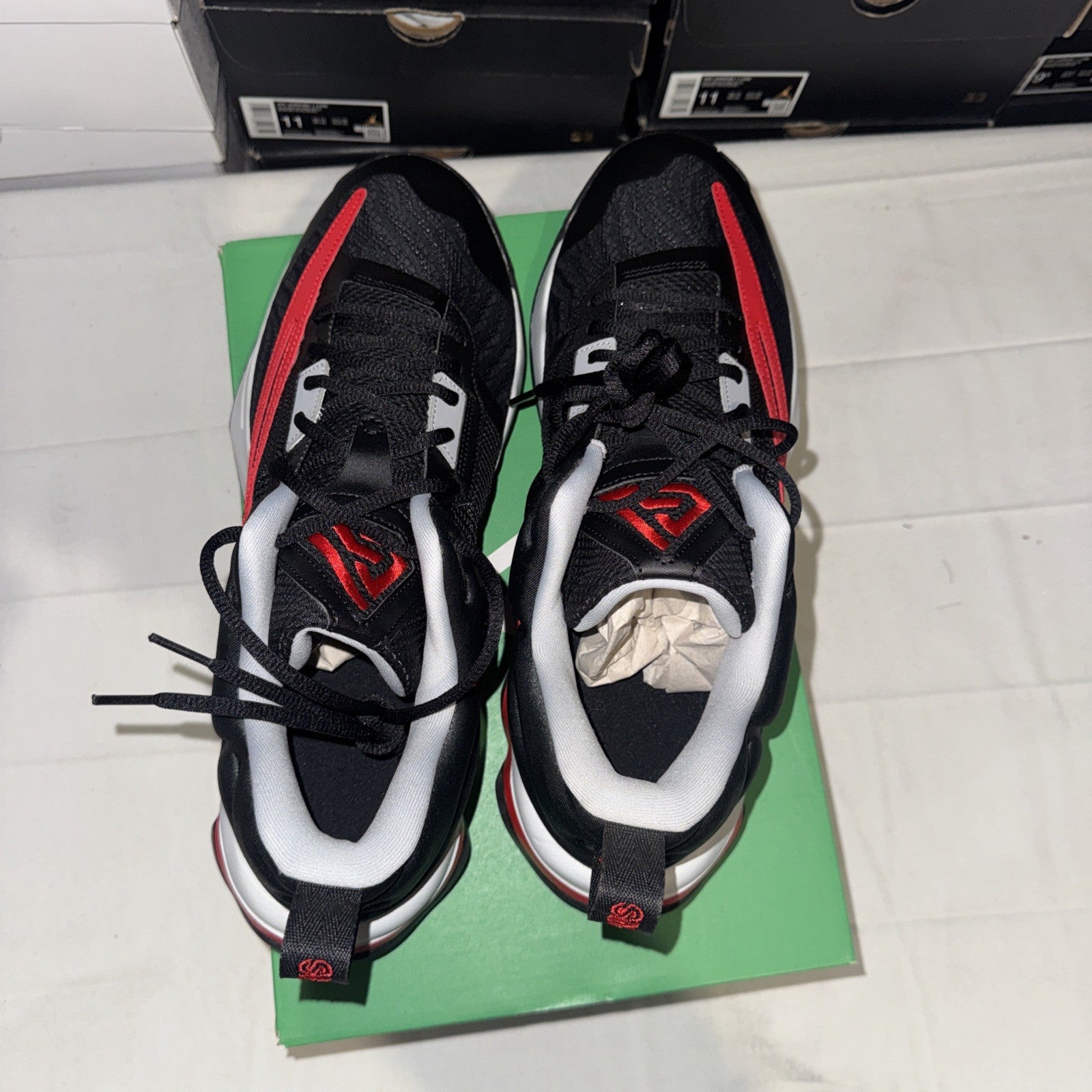 Nike Giannis Immortality 3 Sneakers Black/University Red, Size 13, DZ7533-004