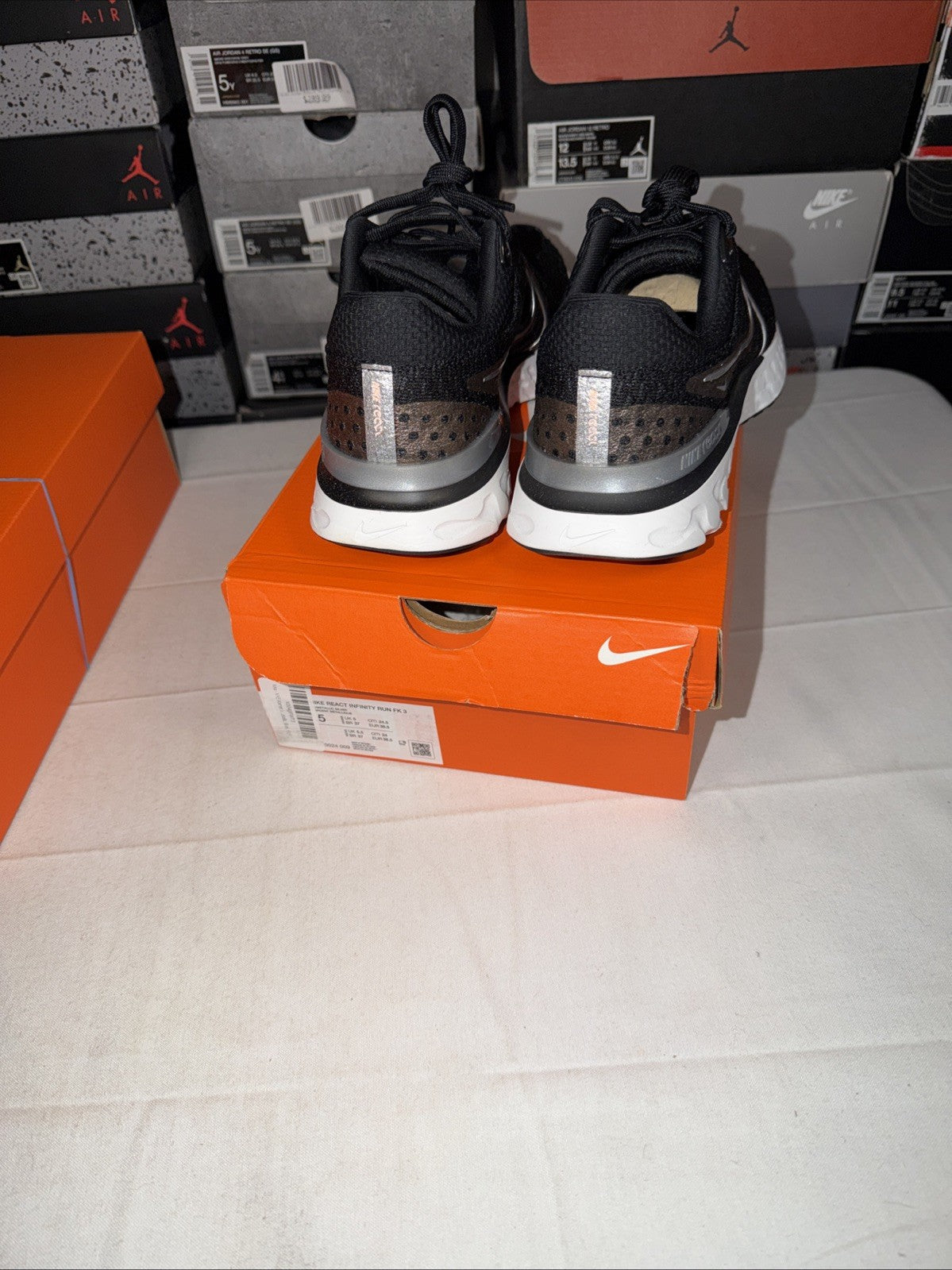 WMNS React Infinity Run Flyknit 3 Black Metallic Copper DD3024-009, Size 8.5