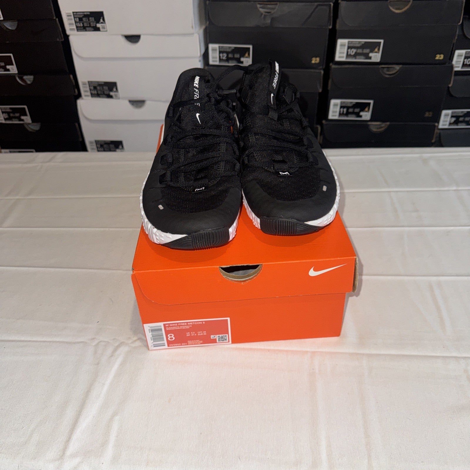 Nike Free Metcon 5 Women's Sneakers Black/White-Anthracite, Size 8, DV3950 001