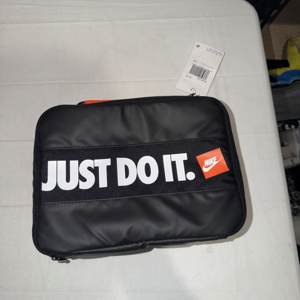 Nike Bumper Sticker Fuel Pack Lunch Box Insulated, Black/White/Orange 0267