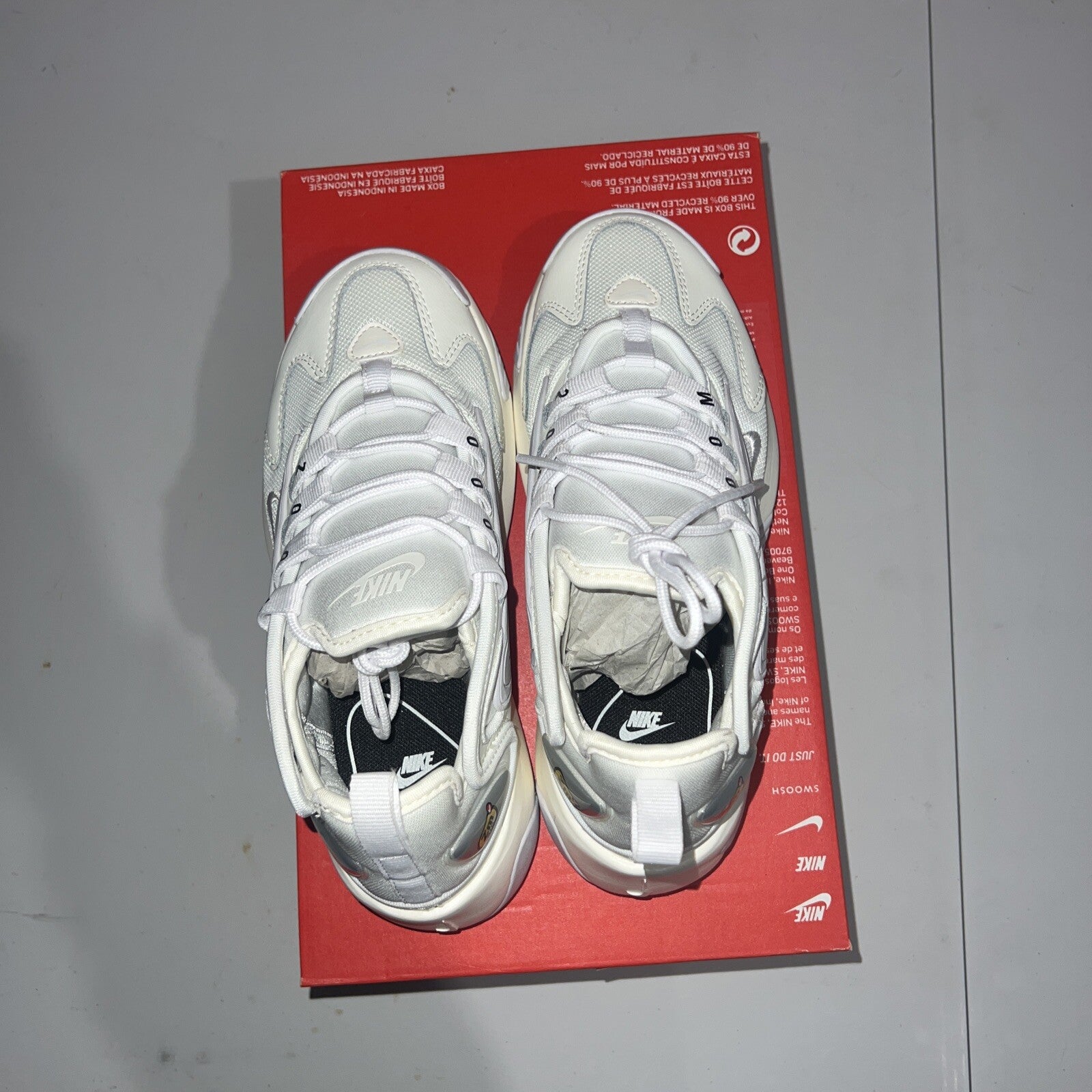 Size 5 - Nike Zoom 2K White Silver Womens Running Shoe