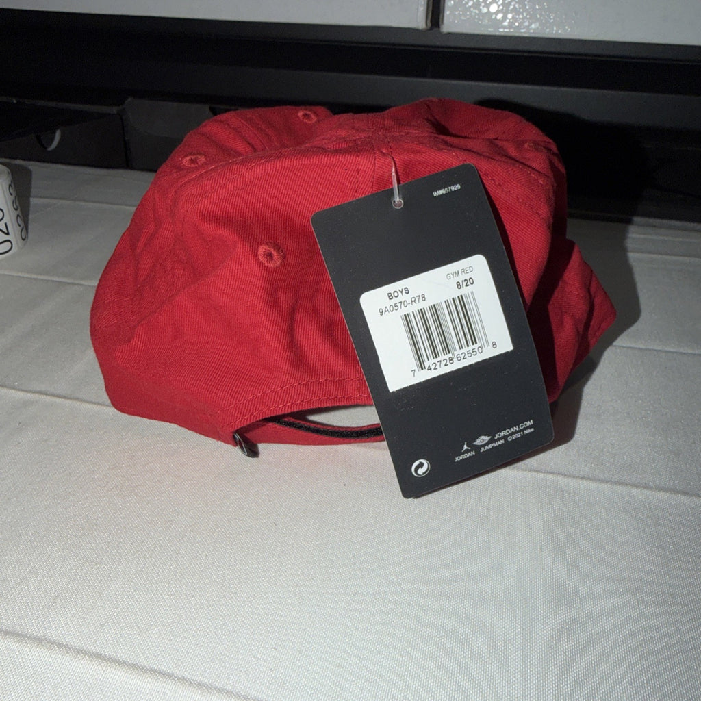 Jordan Jumpman Hat Cap Strap Back Youth Boys Red Gym Red Embroidered Cotton 0258