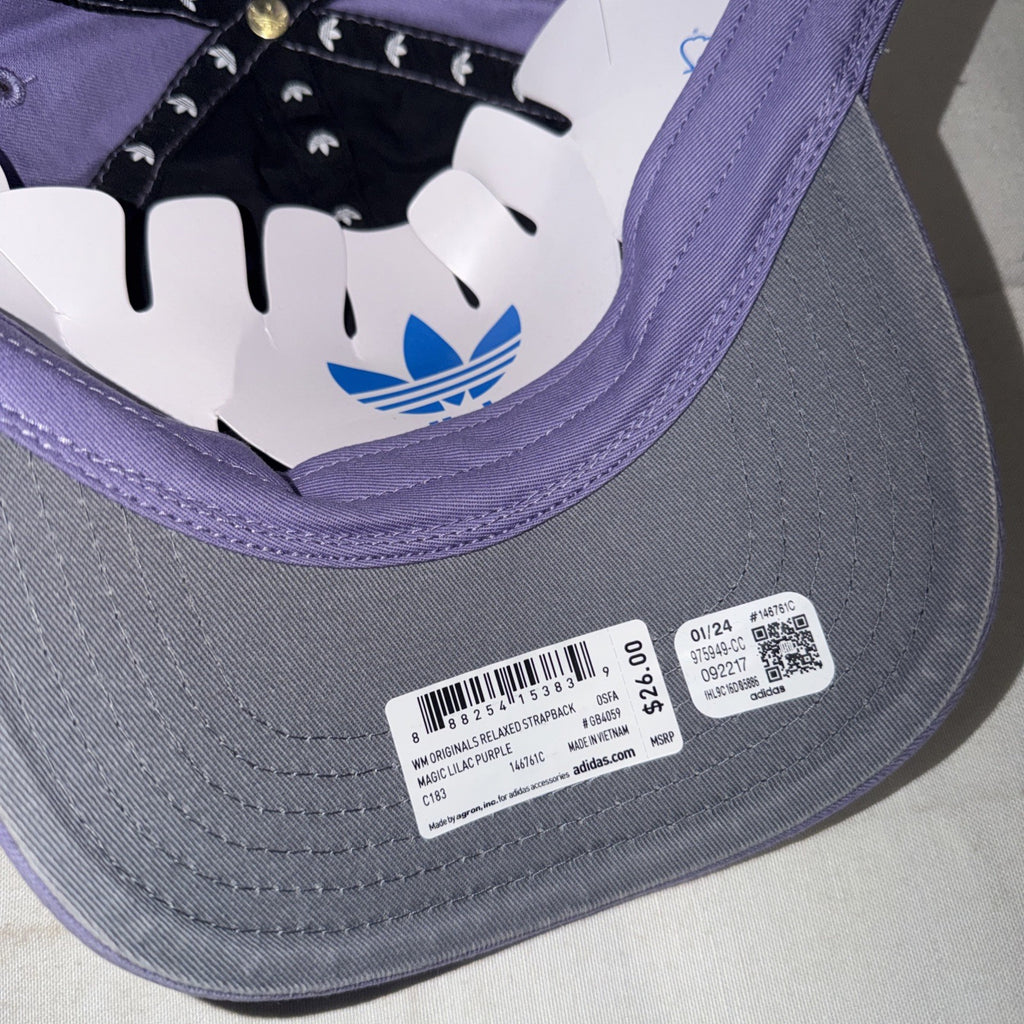 Authentic Adidas Originals Relaxed Fit Strapback Magic Lilac Purple 0255-0257