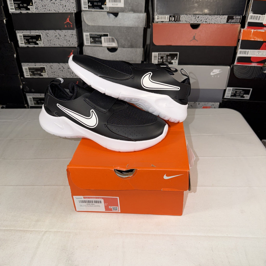 Nike Flex Runner 3 Kids' Running Shoes Black/White, Size 6.5Y, FN1294-005