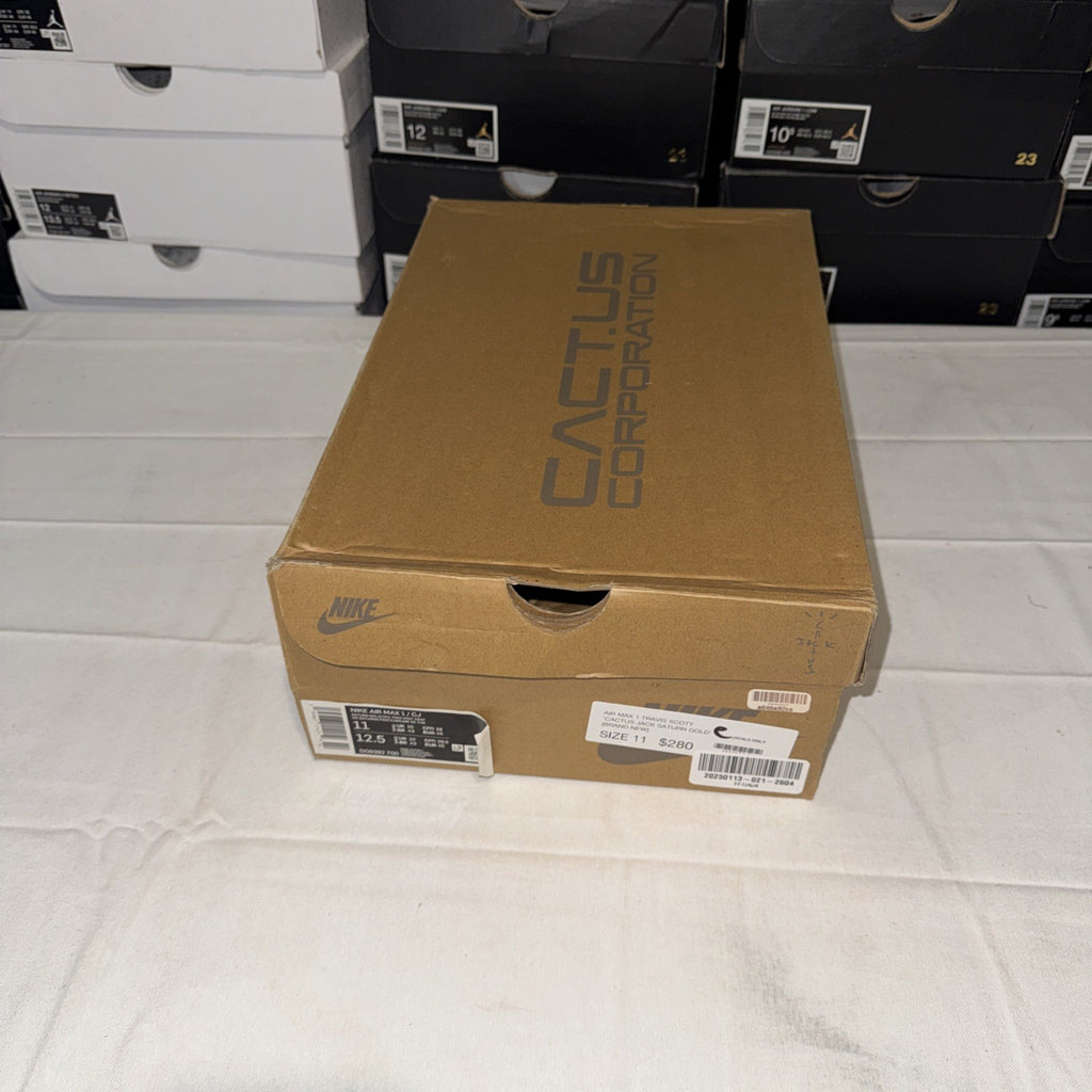 Size 11 - Nike Air Max 1 x Travis Scott Saturn Gold