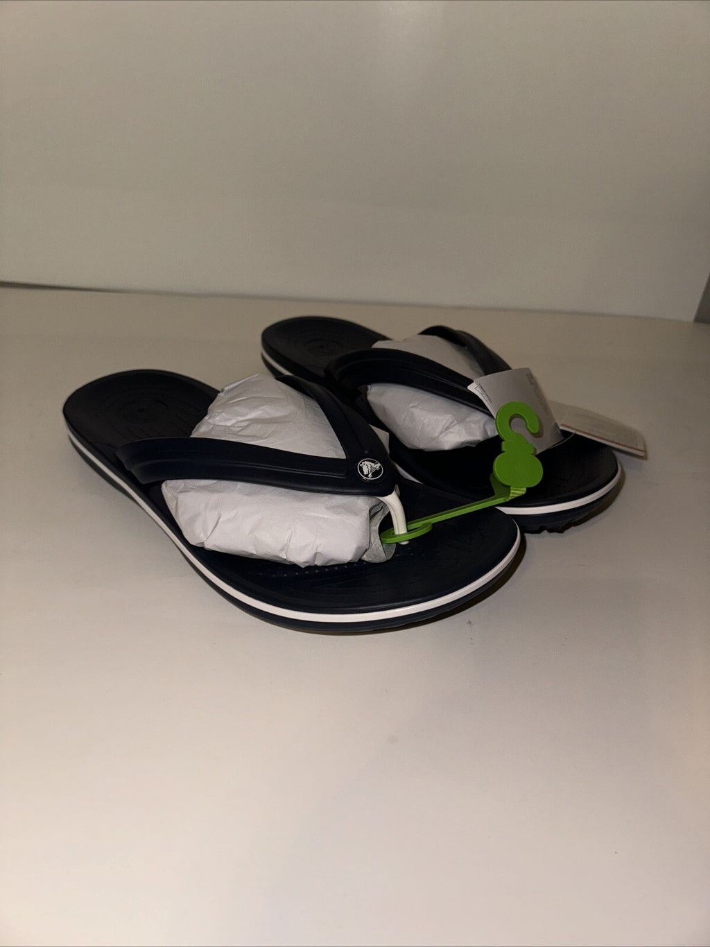 10M/12W Crocs Sandals - Bayaband Flip Flops, Waterproof Shower Shoes NAVY