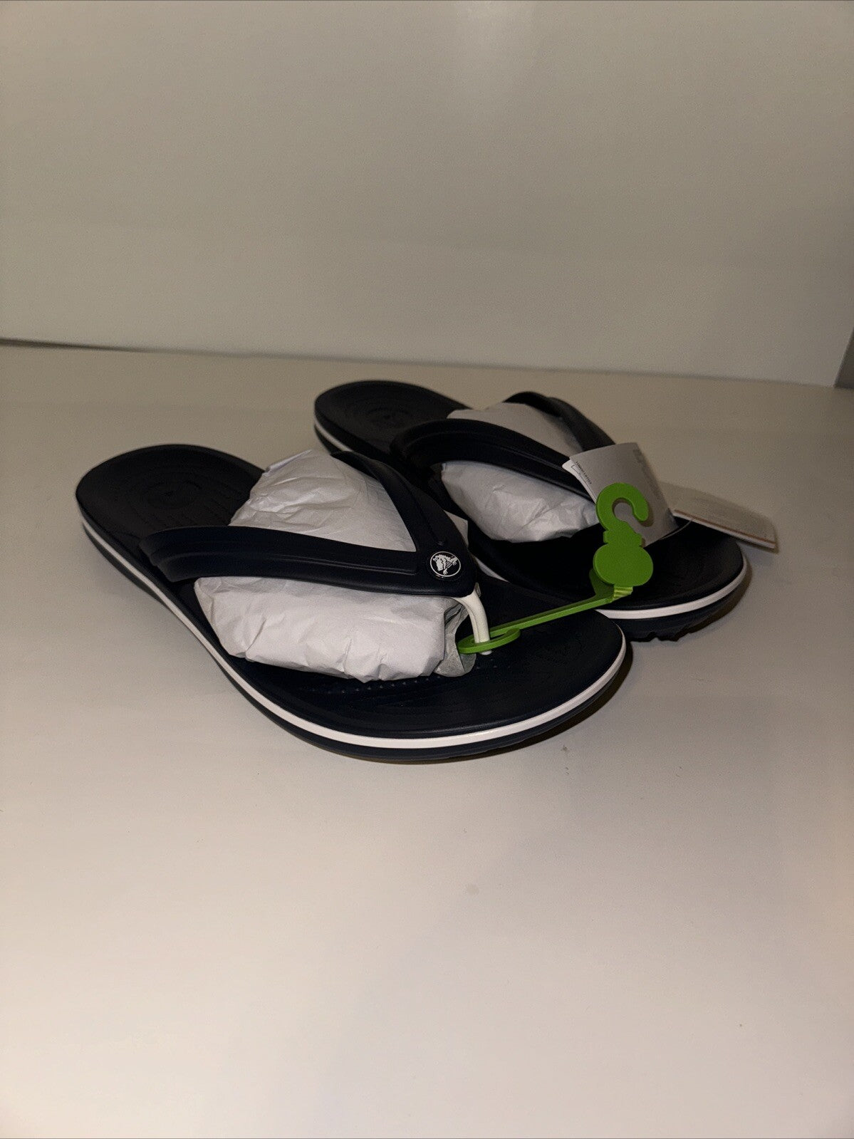 10M/12W Crocs Sandals - Bayaband Flip Flops, Waterproof Shower Shoes NAVY