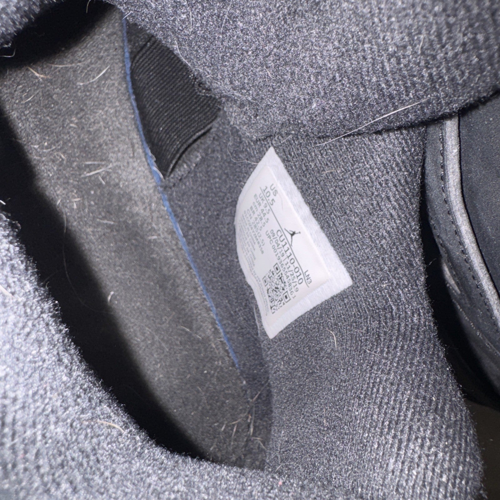 Jordan 4 Black Cat CU1110-010 Sneakers Size 10.5