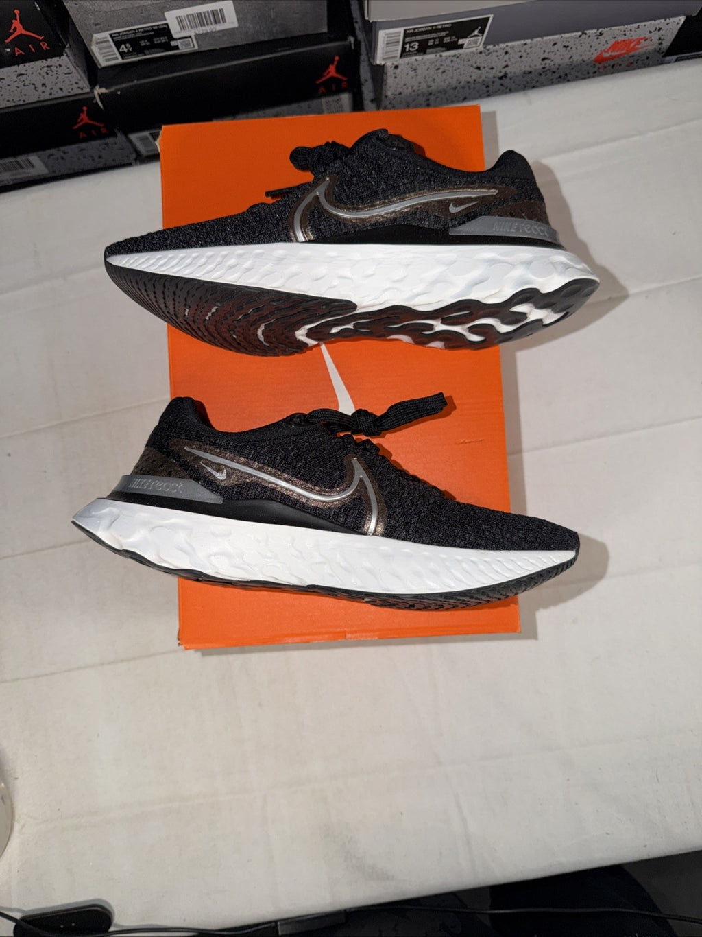 WMNS React Infinity Run Flyknit 3 Black Metallic Copper DD3024-009, Size 7.5