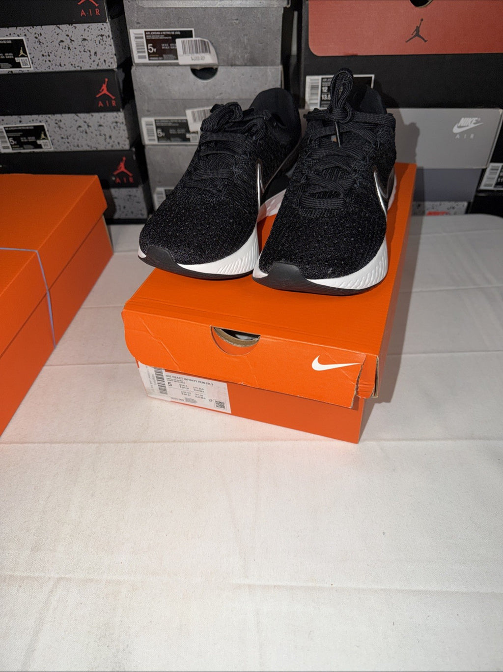 WMNS React Infinity Run Flyknit 3 Black Metallic Copper DD3024-009, Size 7.5
