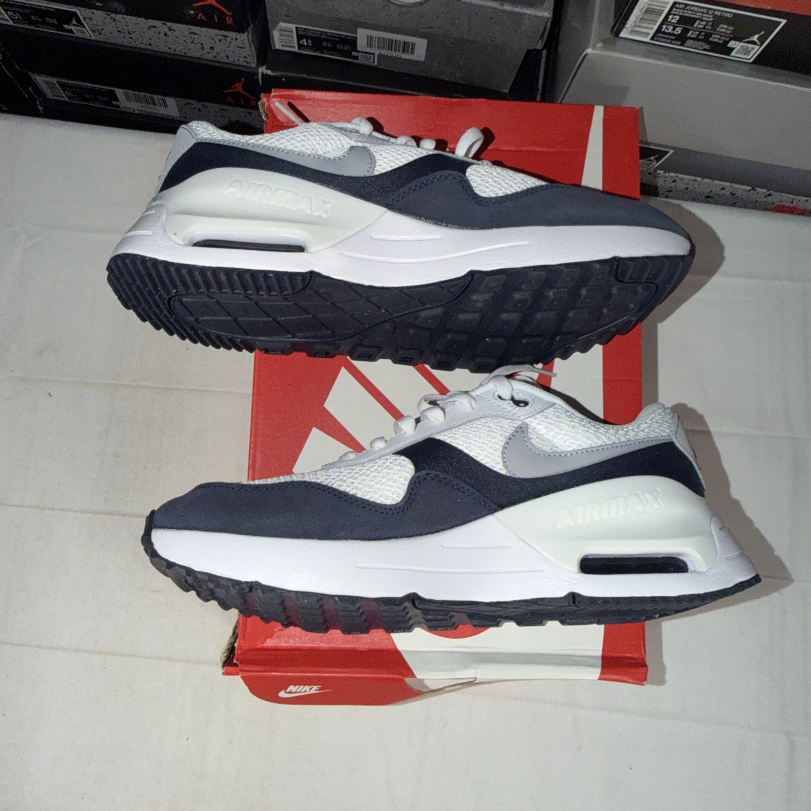 Nike Air Max SYSTM Men's Sneakers White/Grey/Obsidian, Size 10, DM9537-102