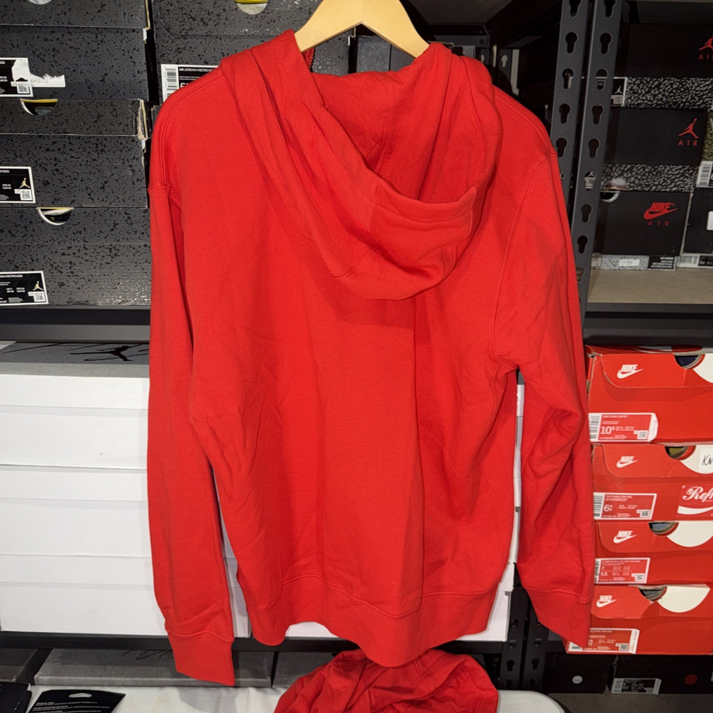 Nike Men's Club Fleece Full Zip-Up Hoodie Red. MEDIUM  (BV2645-657) 0013-0017