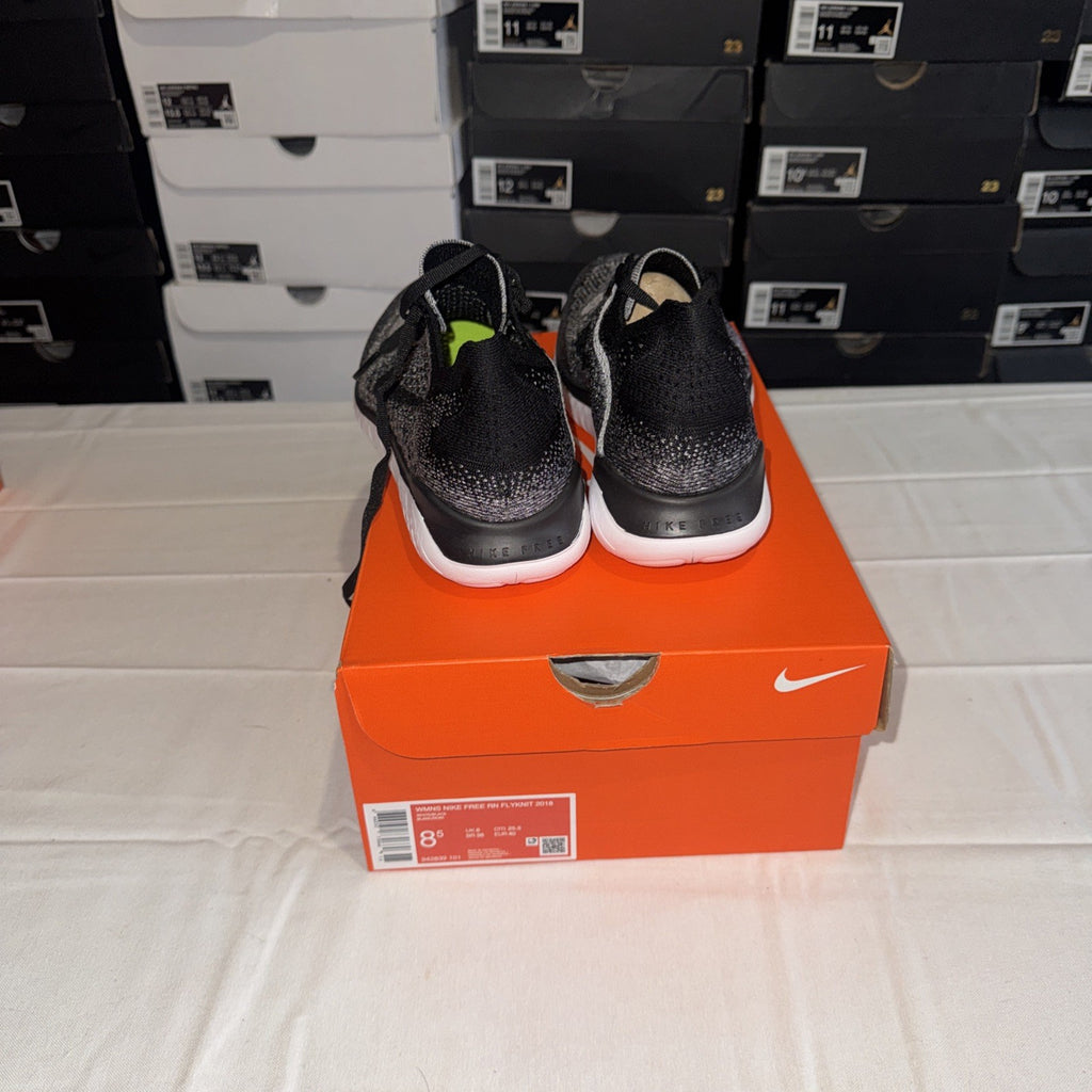 Size 8.5 - Nike Free RN Flyknit 2018 White Black W