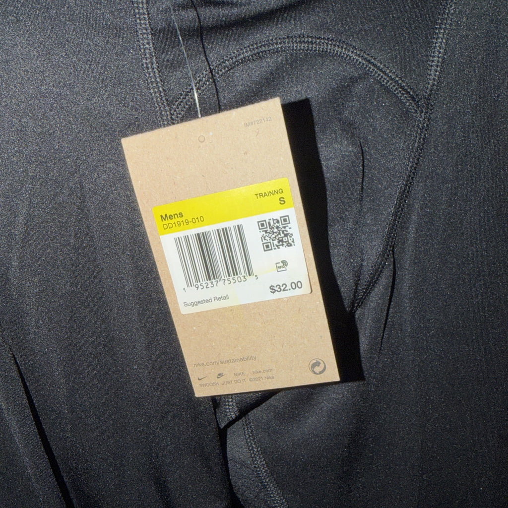 Nike Pro Men's Dri-FIT Black/White 3/4 Training Tights (DD1919-010) Small 0208