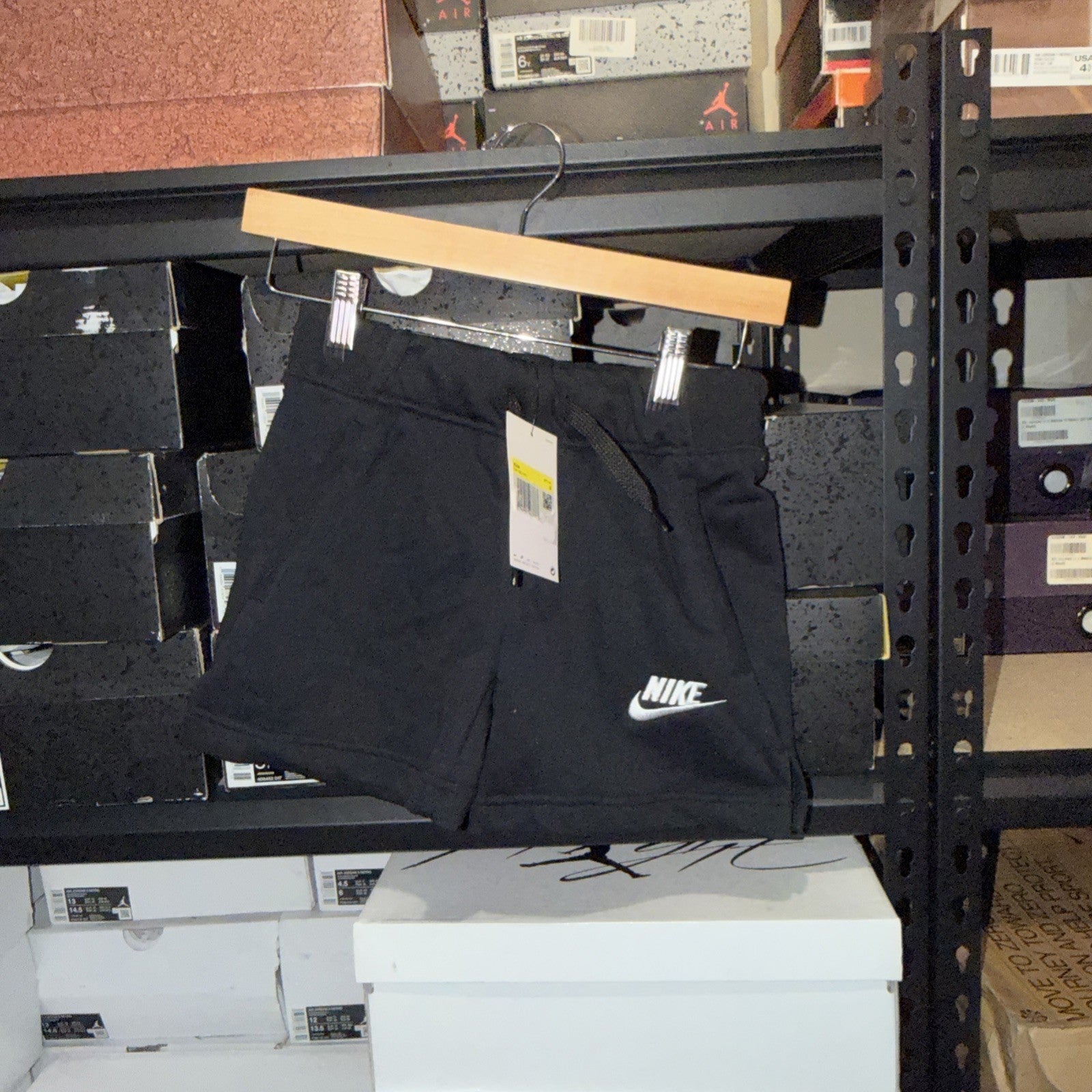 NIKE Big Kids' Girls' Sportswear Club French Shorts S Small (8-10) Black 0181