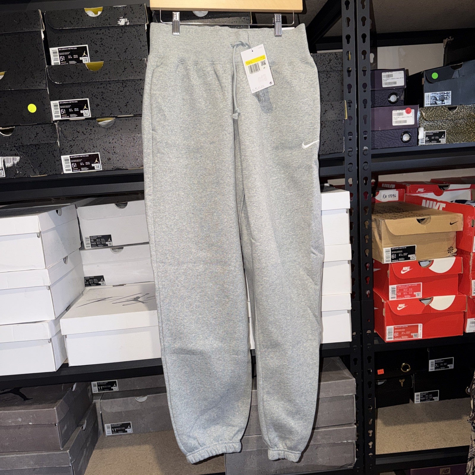 Nike Women's Sportswear Phoenix Fleece Joggers Small Heather Grey 0080-0081