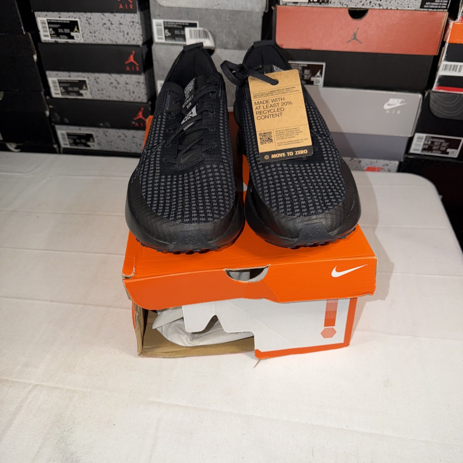 Nike Interact Run Men's Size 12 Black/Anthracite Wolf Grey FD2291-005