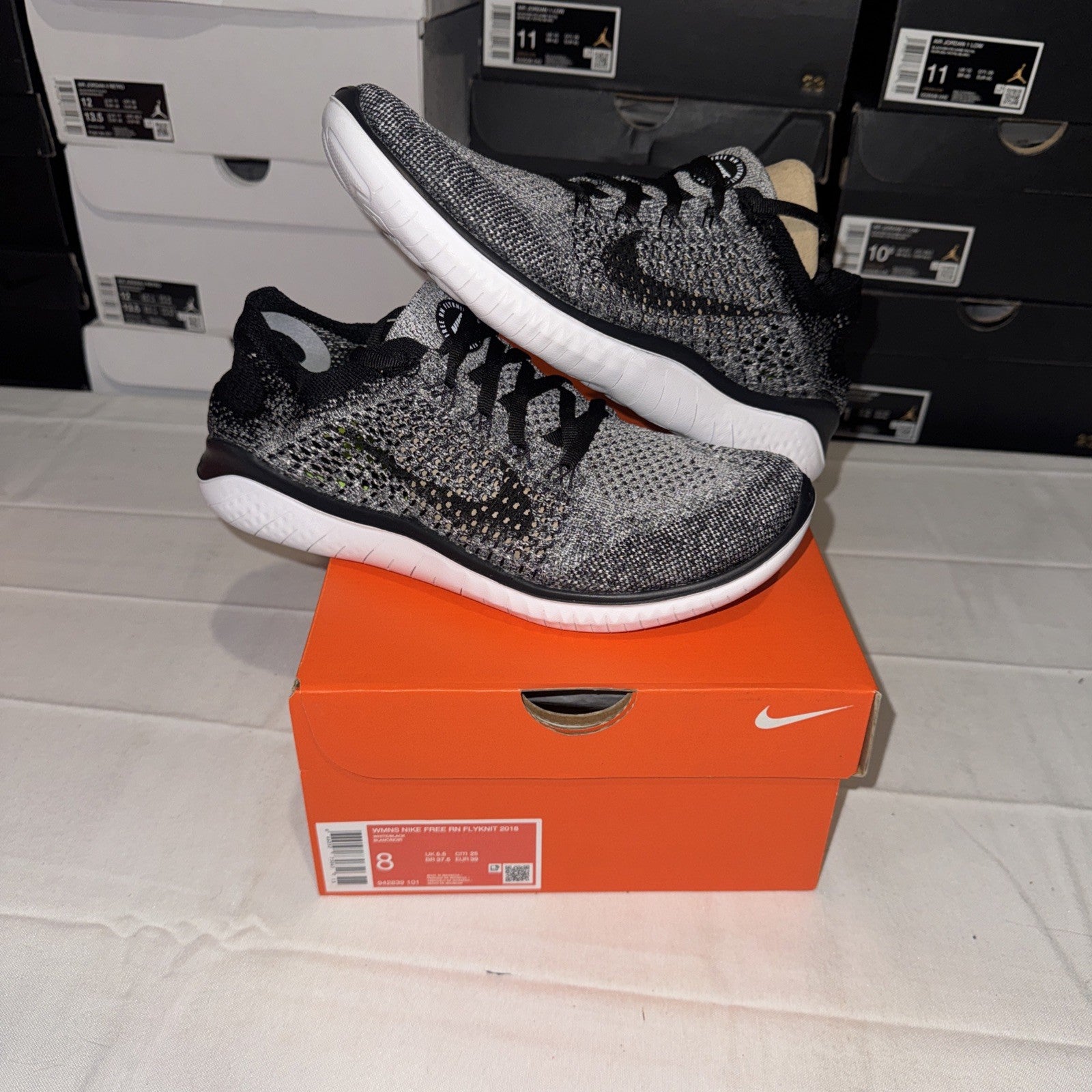 Nike Free RN Flyknit Women's Running Shoes Size 8 942839-101