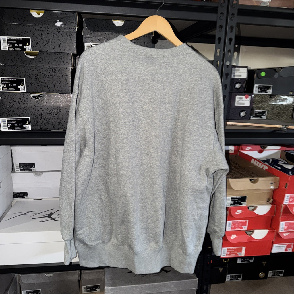 Nike Grey Sweatshirt Center Logo Size Large, Super Oversized, 0141-0142