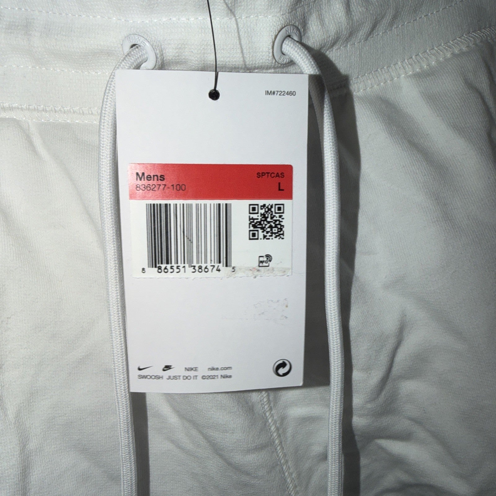 Nike Shorts White Black Large Mens 836277-100 0083