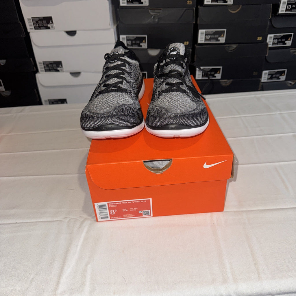 Size 8.5 - Nike Free RN Flyknit 2018 White Black W
