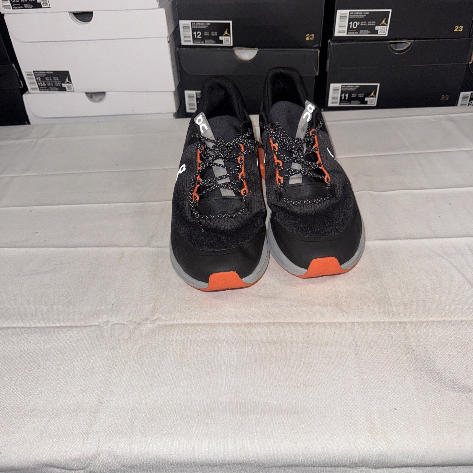 On Men's Cloudnova Flux Running Shoes Size 11, Orange/Black, 3MD10260666