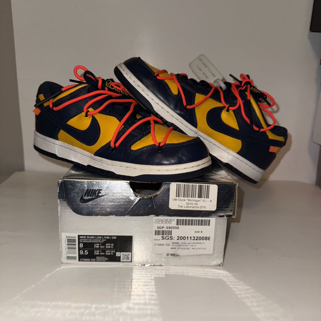 Size 8 - Nike Dunk Low x OFF-WHITE University Gold 2019