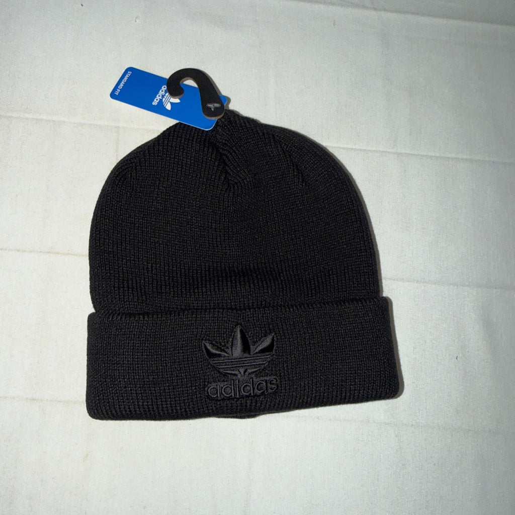 Adidas Originals Beanie Trefoil CUFFED KNIT Hat MEN Black NEW 0227-0235